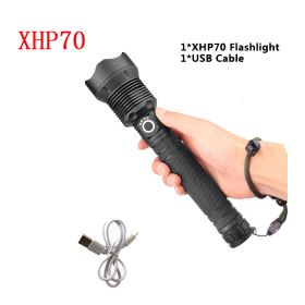 USB Charging Zoom P50 Flashlight (Option: XHP70 USB)